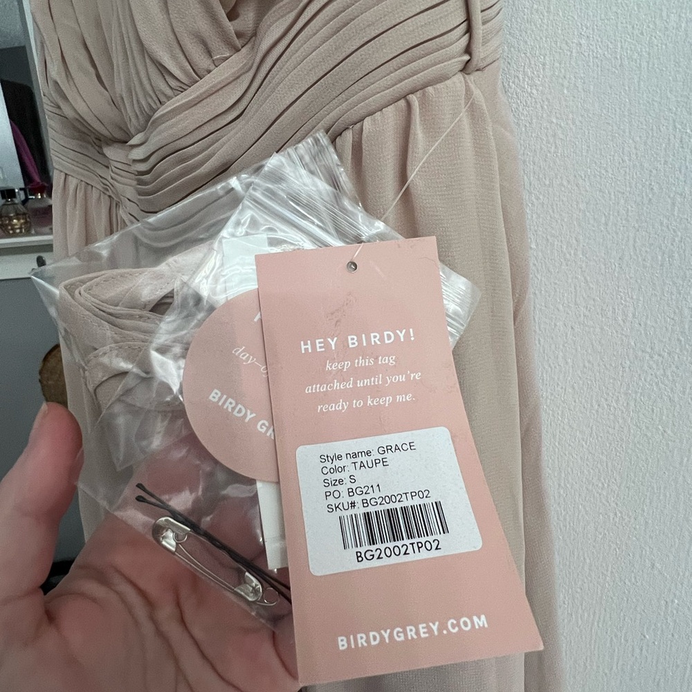 Birdy Grey SMALL NWT Taupe GRACE convertible bridesmaid dress